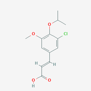 molecular formula C13H15ClO4 B2530779 (2E)-3-(3-chloro-4-isopropoxy-5-methoxyphenyl)acrylic acid CAS No. 855715-21-8