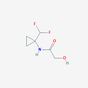 molecular formula C6H9F2NO2 B2530788 N-[1-(二氟甲基)环丙基]-2-羟基乙酰胺 CAS No. 1870139-57-3