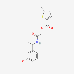 molecular formula C17H19NO4S B2530791 2-((1-(3-Methoxyphenyl)ethyl)amino)-2-oxoethyl 5-methylthiophen-2-carboxylat CAS No. 1794794-08-3