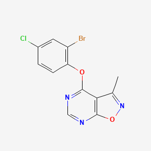 molecular formula C12H7BrClN3O2 B2530798 4-(2-Bromo-4-chlorophenoxy)-3-methyl-[1,2]oxazolo[5,4-d]pyrimidine CAS No. 672925-31-4
