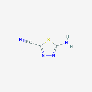 molecular formula C3H2N4S B2530803 5-Amino-1,3,4-thiadiazole-2-carbonitrile CAS No. 1782071-20-8