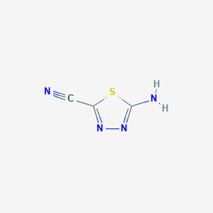 molecular formula C3H2N4S B2530803 5-アミノ-1,3,4-チアジアゾール-2-カルボニトリル CAS No. 1782071-20-8