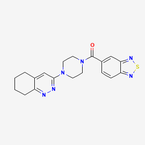 molecular formula C19H20N6OS B2530804 Benzo[c][1,2,5]thiadiazol-5-yl(4-(5,6,7,8-tetrahydrocinnolin-3-yl)piperazin-1-yl)methanone CAS No. 2034370-50-6