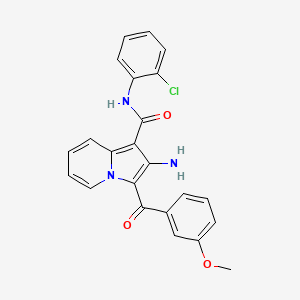 2-amino-N-(2-chlorophenyl)-3-(3-methoxybenzoyl)indolizine-1-carboxamide
