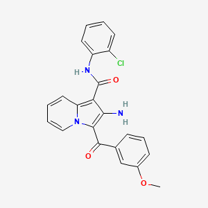 molecular formula C23H18ClN3O3 B2530806 2-氨基-N-(2-氯苯基)-3-(3-甲氧基苯甲酰基)吲哚并[1,2-c]喹唑啉-1-甲酰胺 CAS No. 903282-71-3