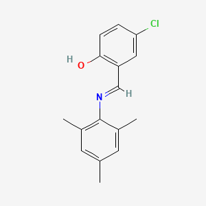 molecular formula C16H16ClNO B2530811 4-chloro-2-[(E)-(mesitylimino)methyl]phenol CAS No. 93010-79-8