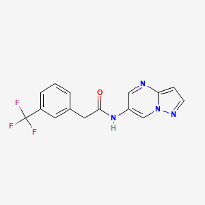 N-(pyrazolo[1,5-a]pyrimidin-6-yl)-2-(3-(trifluoromethyl)phenyl)acetamide