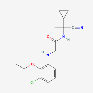 molecular formula C16H20ClN3O2 B2530833 2-[(3-chloro-2-ethoxyphenyl)amino]-N-(1-cyano-1-cyclopropylethyl)acetamide CAS No. 1241221-35-1