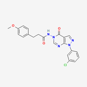 molecular formula C21H18ClN5O3 B2530834 N-(1-(3-chlorophenyl)-4-oxo-1H-pyrazolo[3,4-d]pyrimidin-5(4H)-yl)-3-(4-methoxyphenyl)propanamide CAS No. 899737-69-0