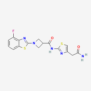 molecular formula C16H14FN5O2S2 B2530839 N-(4-(2-amino-2-oxoethyl)thiazol-2-yl)-1-(4-fluorobenzo[d]thiazol-2-yl)azetidine-3-carboxamide CAS No. 1286703-91-0