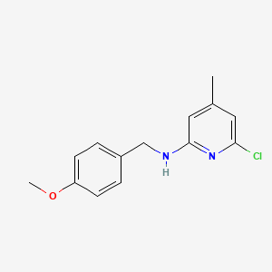 molecular formula C14H15ClN2O B2530842 6-氯-N-[(4-甲氧基苯基)甲基]-4-甲基吡啶-2-胺 CAS No. 2237235-32-2