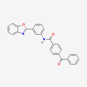 molecular formula C27H18N2O3 B2530843 N-[3-(1,3-benzoxazol-2-yl)phenyl]-4-benzoylbenzamide CAS No. 361173-72-0