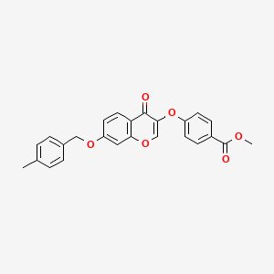 molecular formula C25H20O6 B2530845 Methyl 4-[7-[(4-methylphenyl)methoxy]-4-oxochromen-3-yl]oxybenzoate CAS No. 618389-49-4