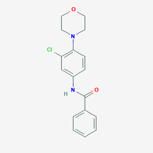 molecular formula C17H17ClN2O2 B253088 N-[3-chloro-4-(4-morpholinyl)phenyl]benzamide 