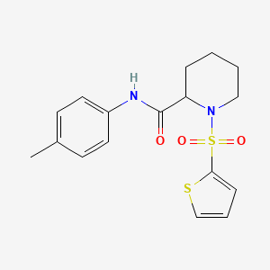 molecular formula C17H20N2O3S2 B2530882 1-(thiophen-2-ylsulfonyl)-N-(p-tolyl)piperidine-2-carboxamide CAS No. 1049831-87-9