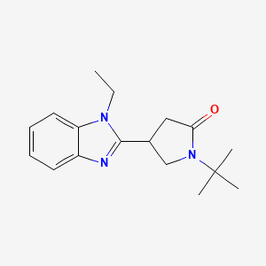 molecular formula C17H23N3O B2530887 1-(tert-butyl)-4-(1-ethyl-1H-benzo[d]imidazol-2-yl)pyrrolidin-2-one CAS No. 876888-61-8