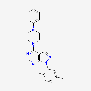 molecular formula C23H24N6 B2530896 1-(2,5-dimethylphenyl)-4-(4-phenylpiperazin-1-yl)-1H-pyrazolo[3,4-d]pyrimidine CAS No. 946202-72-8