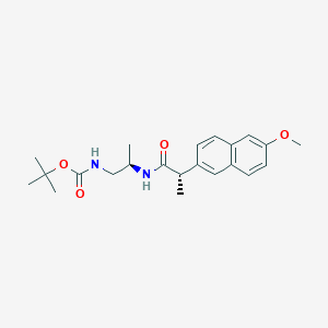 molecular formula C22H30N2O4 B2530910 叔丁基-N-[(2R)-2-[(2S)-2-(6-甲氧基萘-2-基)丙酰胺基]丙基]氨基甲酸酯 CAS No. 1955475-02-1