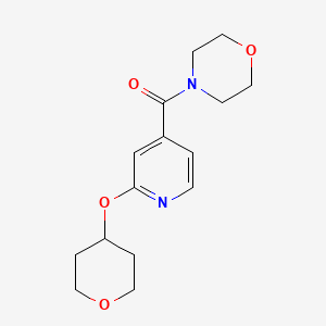 molecular formula C15H20N2O4 B2530914 morpholino(2-((tetrahydro-2H-pyran-4-yl)oxy)pyridin-4-yl)methanone CAS No. 2034240-00-9