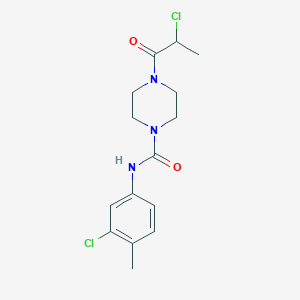 molecular formula C15H19Cl2N3O2 B2530915 N-(3-Chloro-4-methylphenyl)-4-(2-chloropropanoyl)piperazine-1-carboxamide CAS No. 2411308-86-4