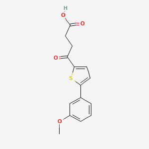 molecular formula C15H14O4S B2530919 4-[5-(3-Methoxyphenyl)thiophen-2-yl]-4-oxobutanoic acid CAS No. 1931944-31-8