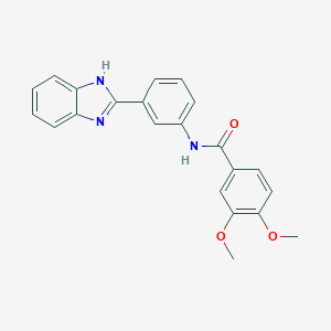 molecular formula C22H19N3O3 B253092 N-[3-(1H-benzimidazol-2-yl)phenyl]-3,4-dimethoxybenzamide 
