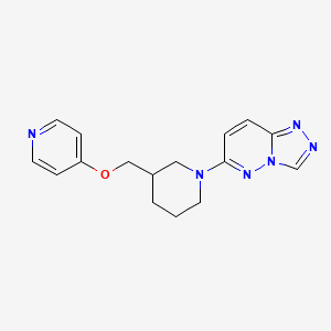 molecular formula C16H18N6O B2530926 6-[3-(Pyridin-4-yloxymethyl)piperidin-1-yl]-[1,2,4]triazolo[4,3-b]pyridazine CAS No. 2380142-25-4