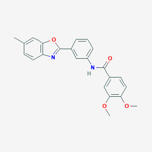 3,4-dimethoxy-N-[3-(6-methyl-1,3-benzoxazol-2-yl)phenyl]benzamide