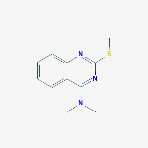 molecular formula C11H13N3S B2530941 N,N-二甲基-2-(甲硫基)-4-喹唑啉胺 CAS No. 81683-42-3