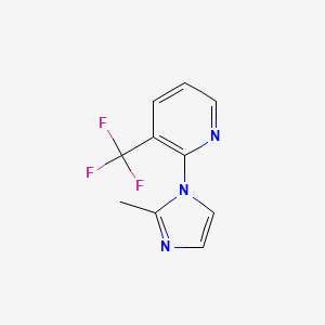 molecular formula C10H8F3N3 B2530944 2-(2-Methylimidazol-1-yl)-3-(trifluoromethyl)pyridine CAS No. 1272892-64-4