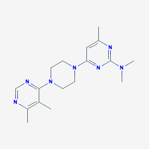 molecular formula C17H25N7 B2530961 4-[4-(5,6-dimethylpyrimidin-4-yl)piperazin-1-yl]-N,N,6-trimethylpyrimidin-2-amine CAS No. 2415630-41-8