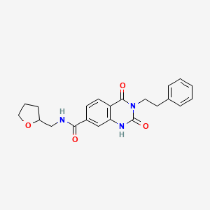 2,4-dioxo-3-(2-phenylethyl)-N-(tetrahydrofuran-2-ylmethyl)-1,2,3,4-tetrahydroquinazoline-7-carboxamide