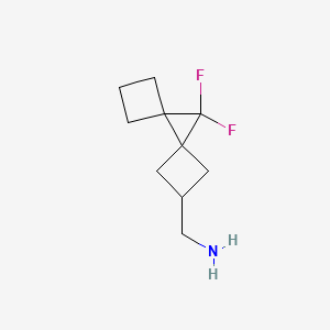 molecular formula C10H15F2N B2530977 (9,9-Difluorodispiro[3.0.35.14]nonan-7-yl)methanamine CAS No. 2413870-26-3