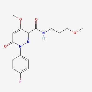 molecular formula C16H18FN3O4 B2530986 1-(4-fluorophenyl)-4-methoxy-N-(3-methoxypropyl)-6-oxopyridazine-3-carboxamide CAS No. 921581-73-9