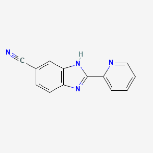 molecular formula C13H8N4 B2530987 2-(pyridin-2-yl)-1H-1,3-benzodiazole-5-carbonitrile CAS No. 226702-84-7