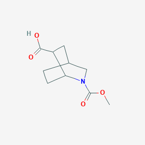 molecular formula C10H15NO4 B2530991 2-(Methoxycarbonyl)-2-azabicyclo[2.2.2]octane-6-carboxylic acid CAS No. 1824160-36-2