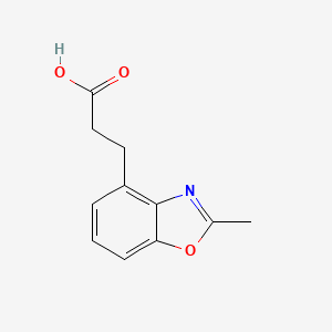 molecular formula C11H11NO3 B2530994 3-(2-Methyl-1,3-benzoxazol-4-yl)propanoic acid CAS No. 1505799-89-2