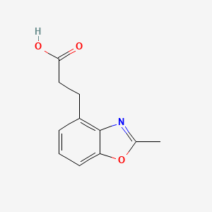 molecular formula C11H11NO3 B2530994 3-(2-Methyl-1,3-benzoxazol-4-yl)propansäure CAS No. 1505799-89-2