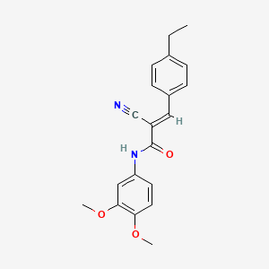molecular formula C20H20N2O3 B2530996 (E)-2-cyano-N-(3,4-dimethoxyphenyl)-3-(4-ethylphenyl)prop-2-enamide CAS No. 554436-41-8