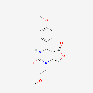 molecular formula C17H20N2O5 B2531005 4-(4-ethoxyphenyl)-1-(2-methoxyethyl)-4,7-dihydrofuro[3,4-d]pyrimidine-2,5(1H,3H)-dione CAS No. 1775344-89-2