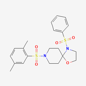 molecular formula C21H26N2O5S2 B2531007 8-((2,5-Dimethylphenyl)sulfonyl)-4-(phenylsulfonyl)-1-oxa-4,8-diazaspiro[4.5]decane CAS No. 898453-14-0