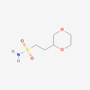 molecular formula C6H13NO4S B2531011 2-(1,4-Dioxan-2-yl)ethanesulfonamide CAS No. 2248312-54-9