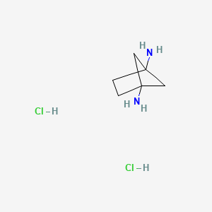 molecular formula C6H14Cl2N2 B2531013 Bicyclo[2.1.1]hexane-1,4-diamine;dihydrochloride CAS No. 2445790-49-6