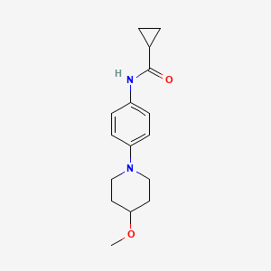 molecular formula C16H22N2O2 B2531015 N-(4-(4-methoxypiperidin-1-yl)phenyl)cyclopropanecarboxamide CAS No. 1448056-34-5