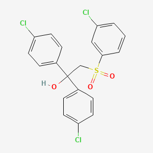 molecular formula C20H15Cl3O3S B2531019 1,1-Bis(4-chlorophenyl)-2-[(3-chlorophenyl)sulfonyl]-1-ethanol CAS No. 252026-80-5