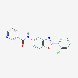 molecular formula C19H12ClN3O2 B253102 N-[2-(2-chlorophenyl)-1,3-benzoxazol-5-yl]nicotinamide 