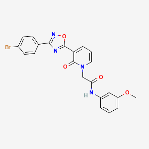molecular formula C22H17BrN4O4 B2531020 2-(3-(3-(4-溴苯基)-1,2,4-噁二唑-5-基)-2-氧代吡啶-1(2H)-基)-N-(3-甲氧基苯基)乙酰胺 CAS No. 1105234-06-7