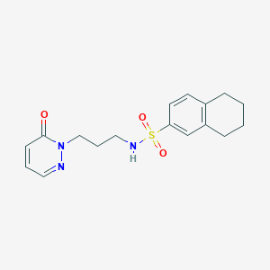 molecular formula C17H21N3O3S B2531022 N-(3-(6-氧代哒嗪-1(6H)-基)丙基)-5,6,7,8-四氢萘-2-磺酰胺 CAS No. 1210652-44-0