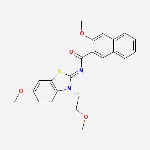 molecular formula C23H22N2O4S B2531025 (Z)-3-甲氧基-N-(6-甲氧基-3-(2-甲氧基乙基)苯并[d]噻唑-2(3H)-亚甲基)-2-萘酰胺 CAS No. 865161-75-7