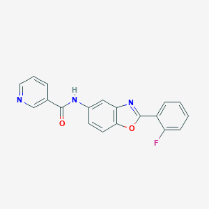 molecular formula C19H12FN3O2 B253103 N-[2-(2-fluorophenyl)-1,3-benzoxazol-5-yl]pyridine-3-carboxamide 